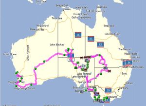 Mit MapSource geplante Route